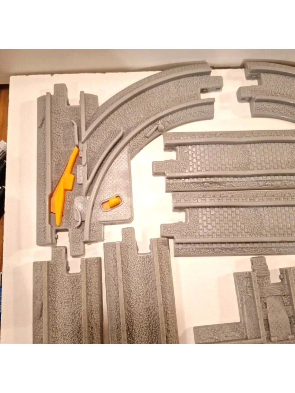 Geotrax Gray Railroad Train Tracks Lot 12 Pc  Straight Curves Fisher Price